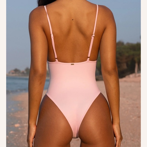 Elegant Pink One-Piece Swimsuit - Picture 8 of 10